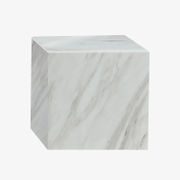 Table basse carré en marbre blanc