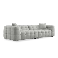 Canapé 4 places en tissu gris
