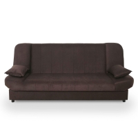 Banquette clic clac convertible en tissu marron