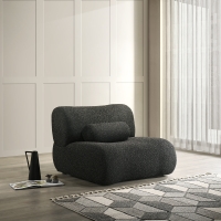 Fauteuil design en tissu noir