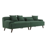 Canapé scandinave 4 places en tissu vert