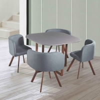 Table Mosaic + 4 chaises gris