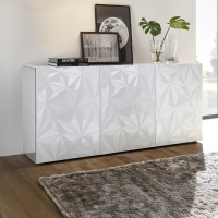 Buffet 3 portes design blanc