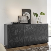 Buffet 3 portes design noir