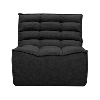 Fauteuil modulable en tissu noir