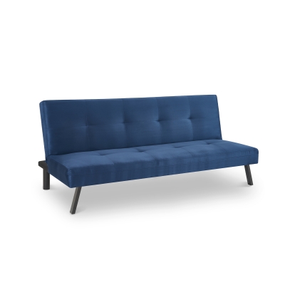 Banquette clic clac 3 places en tissu bleu