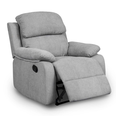 Fauteuil relax en tissu gris