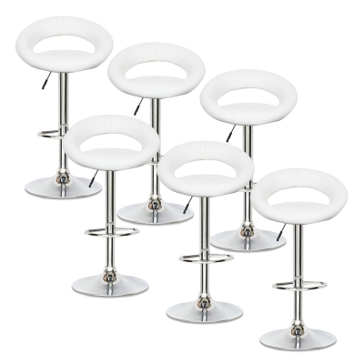 Lot de 6 tabourets design blancs