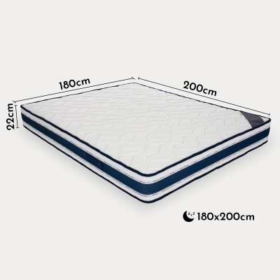 Matelas mémoire de forme épaisseur 22 cm - 180x200 cm