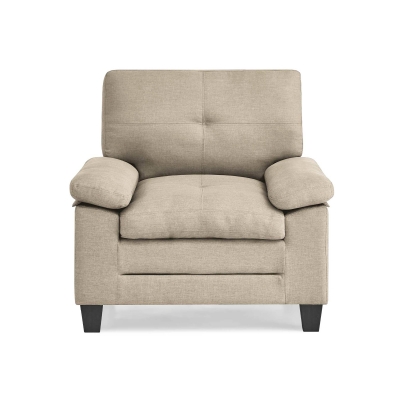 Fauteuil en tissu beige