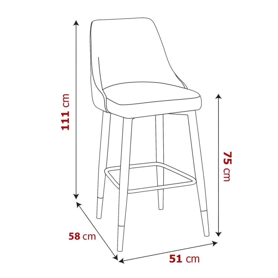 Lot de deux tabourets design en velours bleu