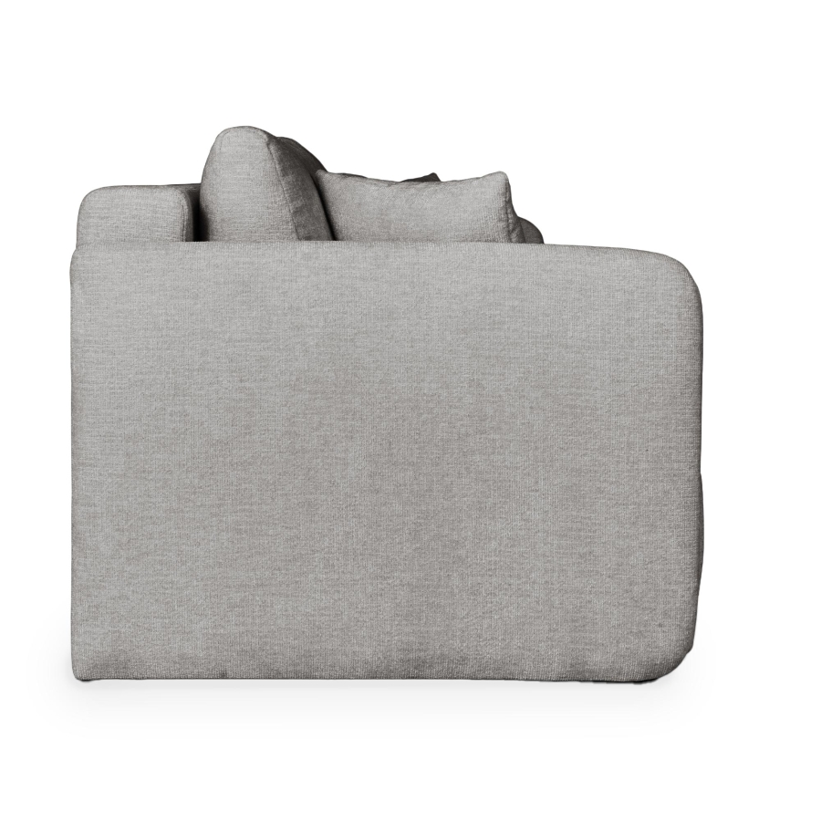 Canapé 3 places convertible avec coffre en tissu gris