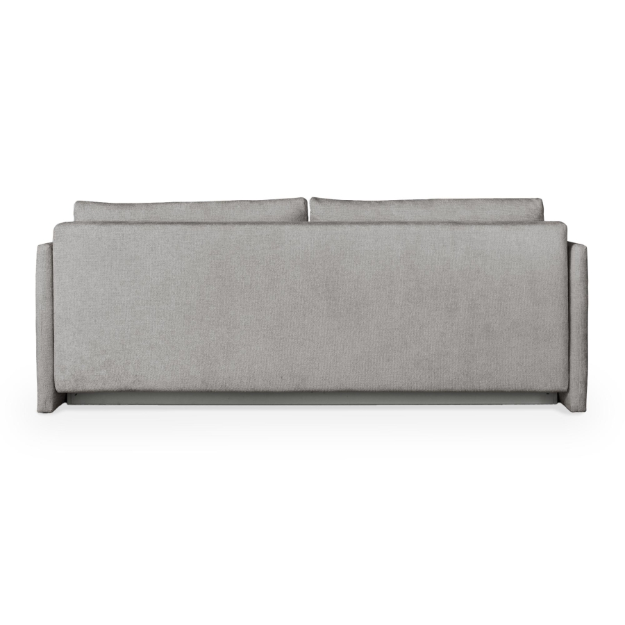 Canapé 3 places convertible avec coffre en tissu gris