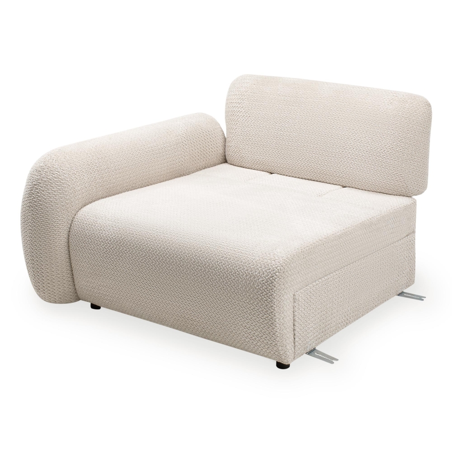 Canapé 3 places convertible assise extensible en tissu beige