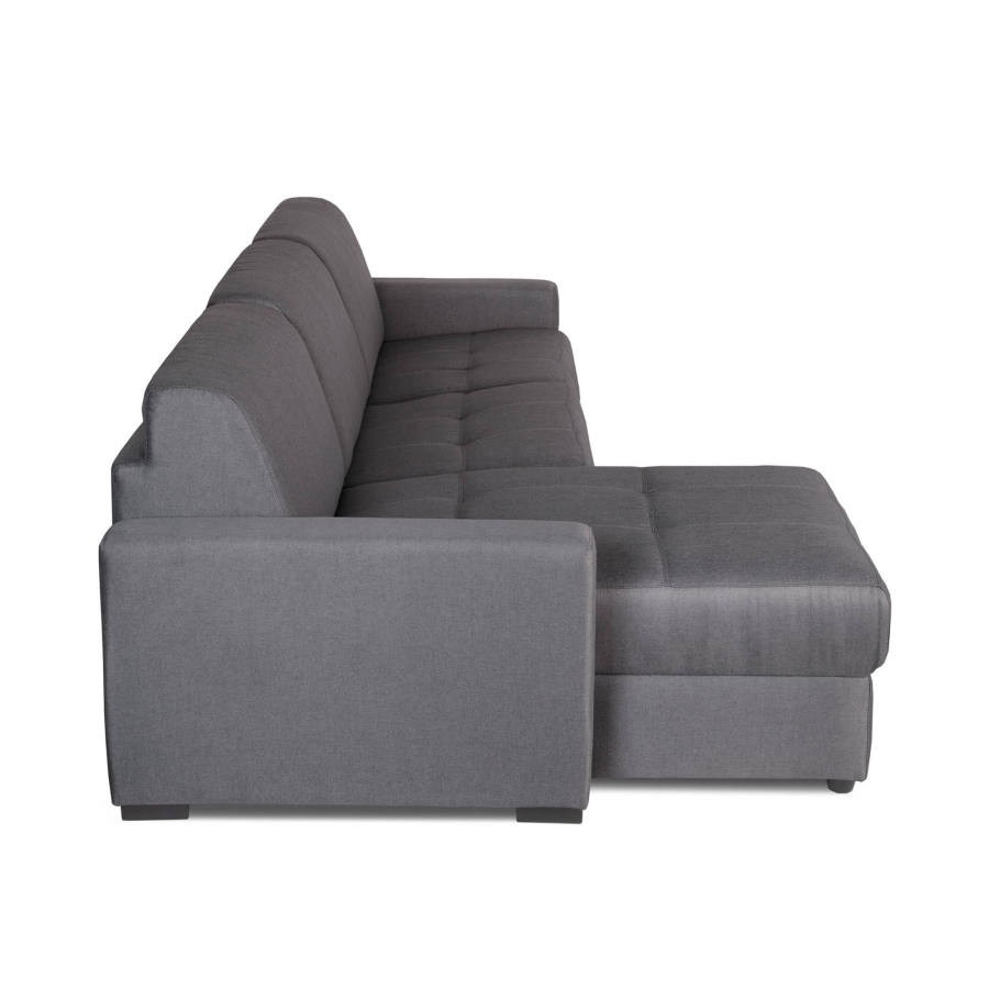 Canapé d'angle réversible convertible gris foncé