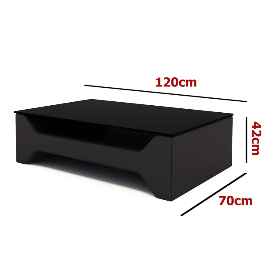 Table basse design noire