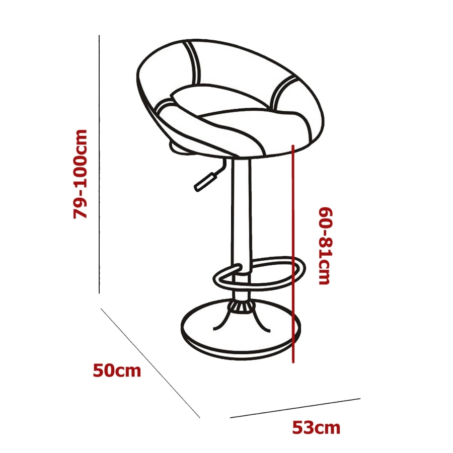 Lot de 6 tabourets design blancs