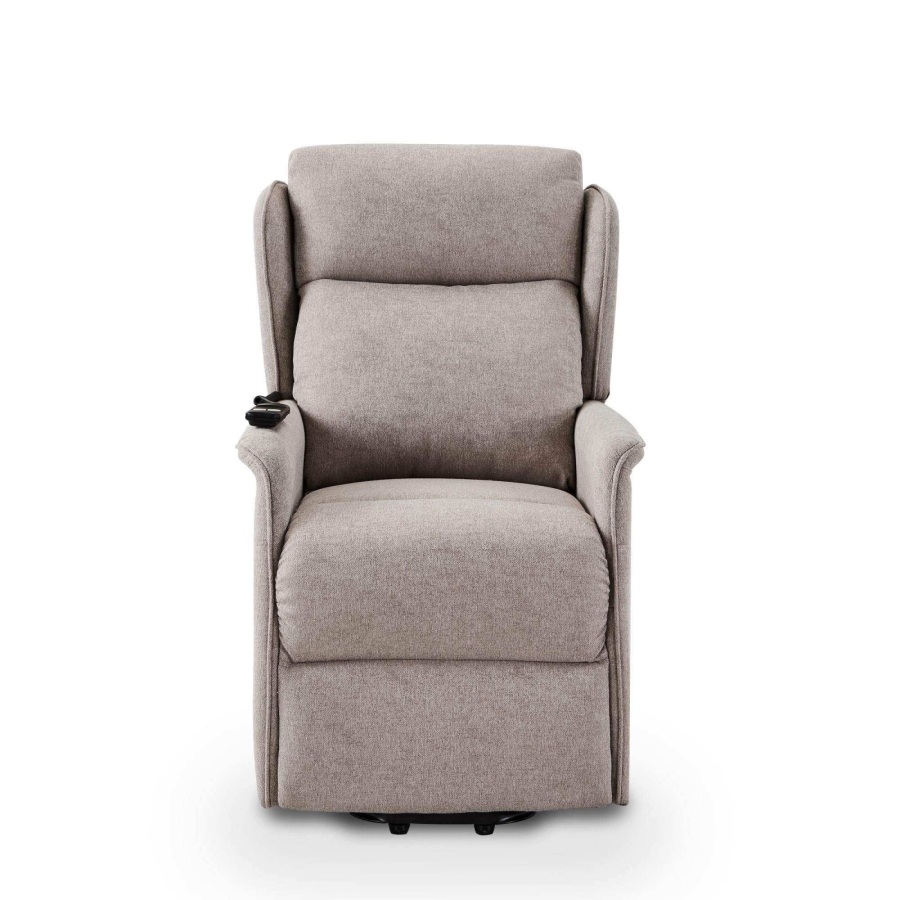 Fauteuil releveur relax  à commande électrique en tissu beige