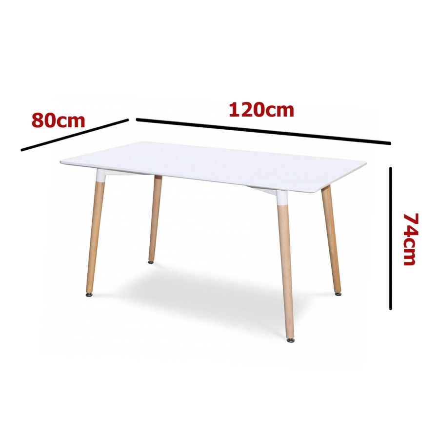 Table en bois laquée blanc