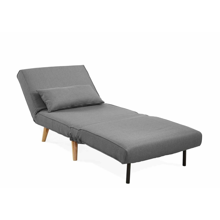 Fauteuil convertible en tissu gris