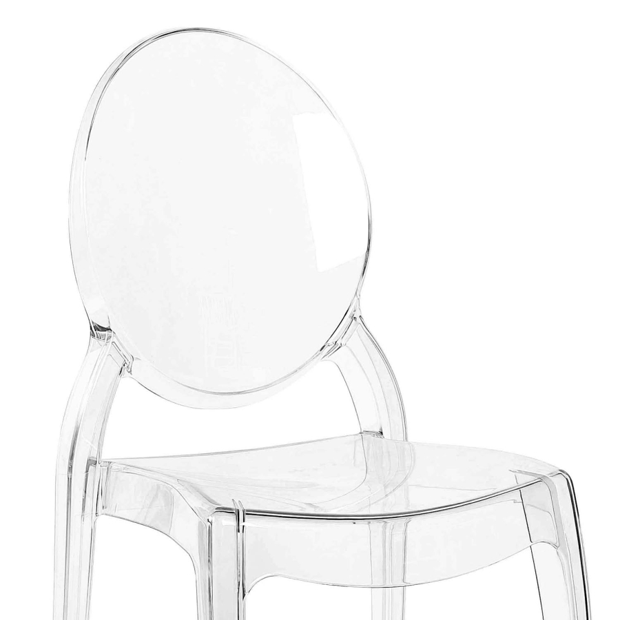 Lot de 4 chaises transparentes en plexi