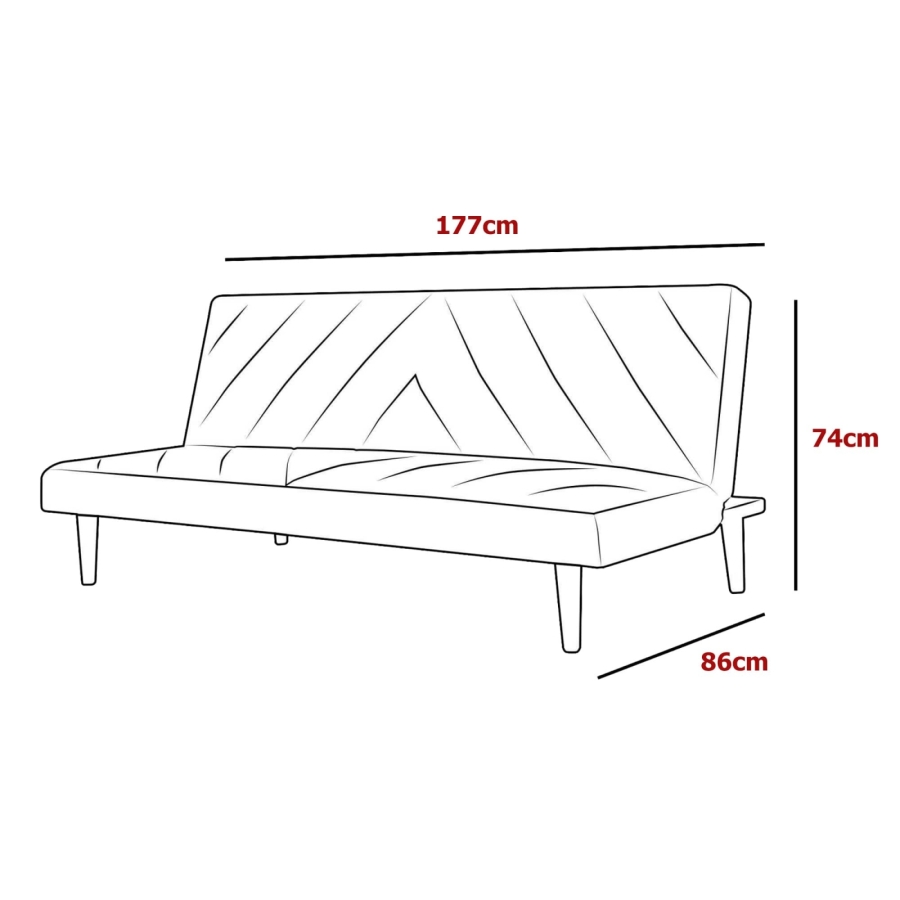 Banquette clic clac scandinave en tissu jaune