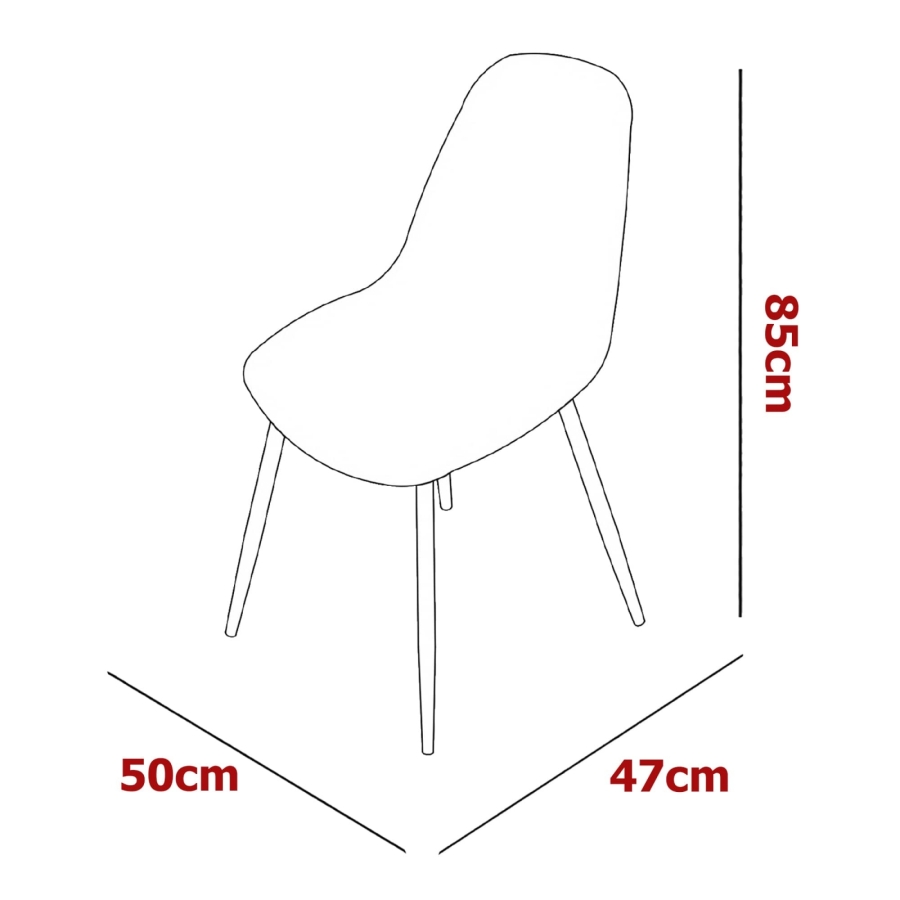 Table en verre avec 4 chaises blanches scandinaves